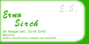 erno sirch business card